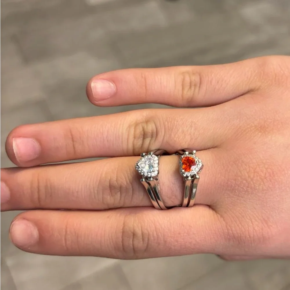 Two-Sided Rings, Silver 925 - Picture 4 of 4